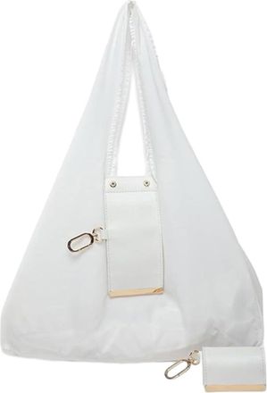 Generic Keychain Tote Bag, Keychain Tote Bag Compact & Expandable for On-the-Go Convenience for Shopping, Travel & Daily Errands (White)