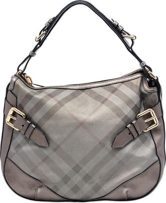 Burberry Pre-owned Burberry Supernova Check Coated Canvas and Metallic Leather Shoulder Bag Ladies ITEFFEPI14SCA