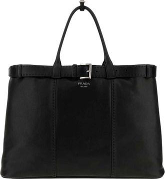 Prada Black Logo Large Tote