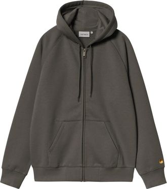 Carhartt Work in Progress Hooded Chase Jacket - Heren - Hoodies - Grijs - L - Katoen - Hoodies & sweatvesten