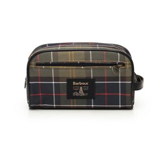Barbour Groene Tartan Toilettas - Heren - Tassen - Groen - Maat: ONE Size Poliester