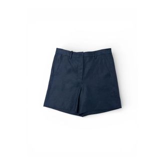Max Mara Casual Shorts, female, Blue, Size: 2XS Linen Basketweave Shorts