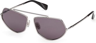 Max Mara MM0165 14A Womens Sunglasses Silver Size 60
