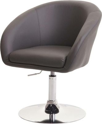 Hhg Nunca usado] Silla de comedor HHG 247, silla de cocina silla giratoria silla de salón, giratoria regulable en altura, polipiel taupe