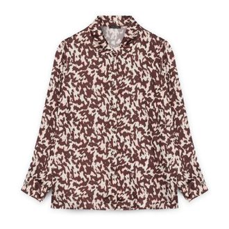 Fiorella Rubino Overhemden, Dames, Bruin, 4Xl, Shirt met luipaardprint