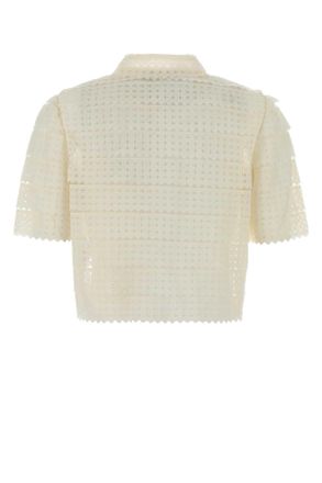 Frame Denim Lattice Shirt - Cream