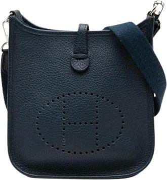 Herm&egrave;s Pre-owned Evelyne 16 - Dames - Vintage Schoudertas - Blauw - ONE Size - Leer - Vintage