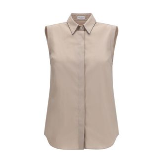 Brunello Cucinelli Beige Cotton Womens Shirt