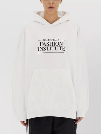 Balenciaga loose fit hooded sweatshirt kangaroo pocket