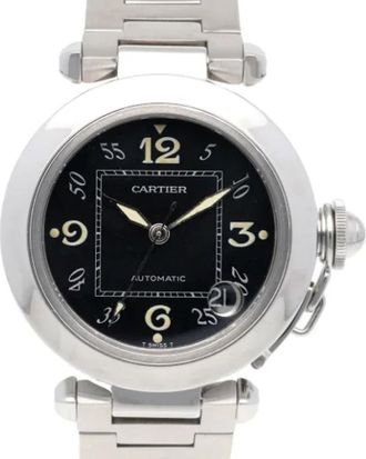 Cartier Pre-owned Stainless Steel watches - Dames - Vintage Horloges - Zwart - ONE Size - Vintage
