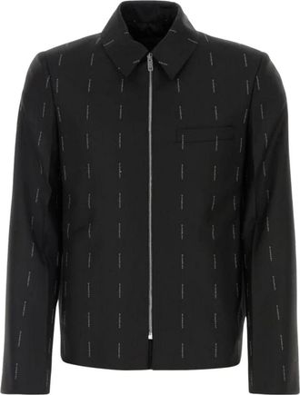 Givenchy Vertical Line Pattern Jacket - Heren - Zomerjassen - Zwart - M - Jassen