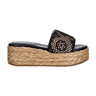 Guess Binata Slide - Dames - Schoenen - Zwart - Maat: 41 EU Poliester