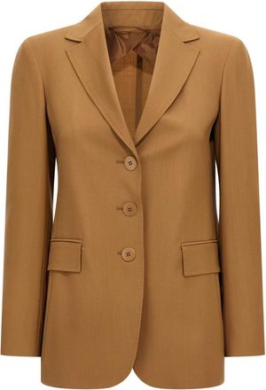 Max Mara Mooie Blazer - Dames - Blazers - Bruin - 2XS - Wol - Jassen