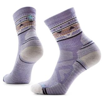 Smartwool Hike LT Cushion Zig Zag Valley Mid Crew Wandersocken f&uuml;r Damen | grau