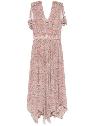 Nissa floral-print midi dress - Pink
