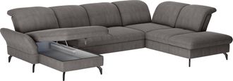 Sit&more Wohnlandschaft »Leandro U-Form« Wahlweise mit Bett-, Kopfteil - und Armlehnfunktion, sowie Bettkasten