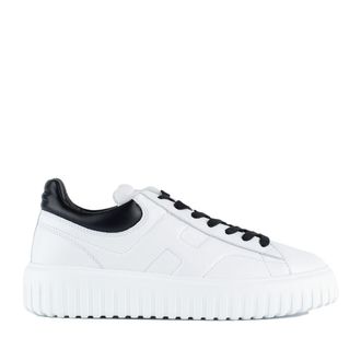 Hogan White And Black Leather Sneakers