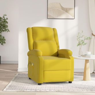 vidaXL Vidaxl - Sill&oacute;n De Masaje El&eacute;ctrico Terciopelo Amarillo
