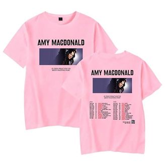 Generic Amy Macdonald Europe Tour 2025-2026 T-Shirt-Comfortable and Stylish Unisex Crew Neck Tee,Pink,3XL
