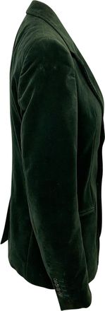 Armani Emporio Armani Enkelknop Blazer in Groene Fluweel