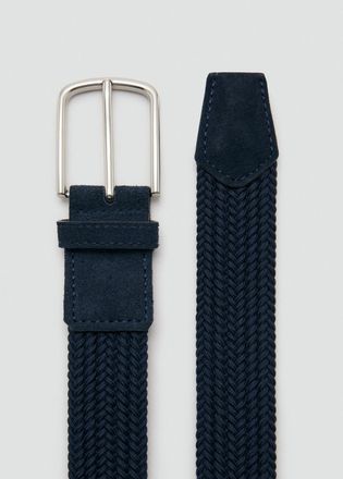 Mango Cintura intrecciata elasticizzata navy - Uomo - 100 - MANGO MAN
