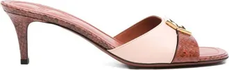 Fendi FFold Ayers Medium-Heeled Sandals, Brand Size 37 ( US Size 6.5 )
