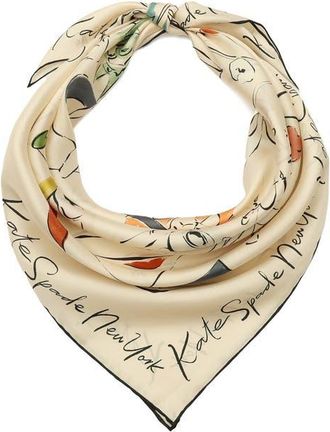 Kate Spade New York new york dream silk square scarf in Ivory Multi at Nordstrom