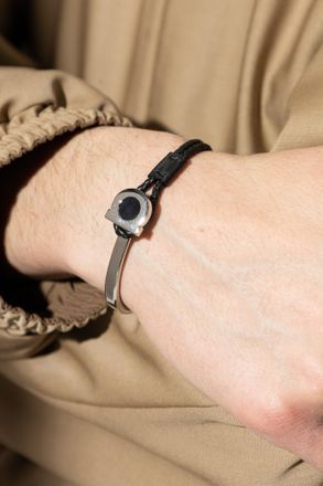 Ferragamo Bracelet With Logo, Mens, Black