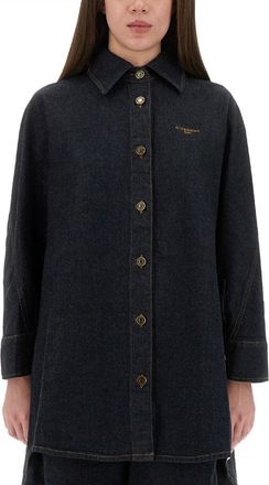 Givenchy Denim Shirt With Embroidery-Donna