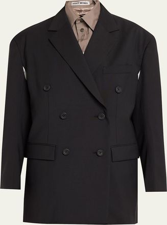 Issey Miyake Palindrome Reversible Double-Breatsed Jacket