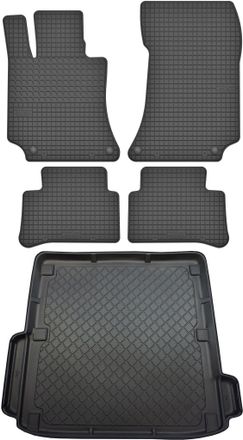 OEM Juego De Alfombrillas De Goma Para Coche Y Maletero Para Mercedes Clase E W212 Familiar (2009-10.2016)