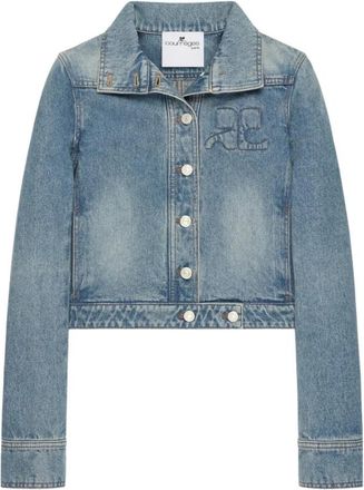 Courr&egrave;ges Reedition Denim Jacket - Dames - Spijkerjassen - Blauw - S - Denim - Jassen