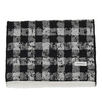 Emporio Armani Knitted scarf with Check motif Woman One Size