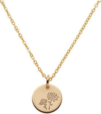 Made by Mary April Birth Flower Necklace in Gold Filled at Nordstrom, Size Medium