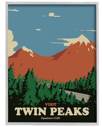Stupell Industries Visit Twin Peaks Mountain Landscape By Matheus Lopes Castro Wall Art