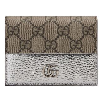 Gucci (WMNS) Gucci GG Marmont Card Case Wallet Silver 658610-AAC1H-8161