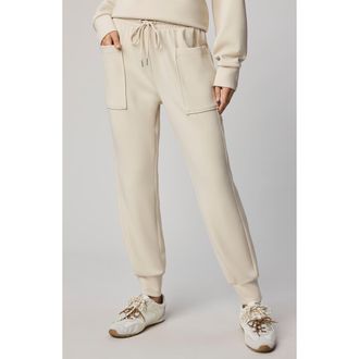 Splendid ScubaSoft Drawstring Joggers in Pale Oak White at Nordstrom, Size Medium