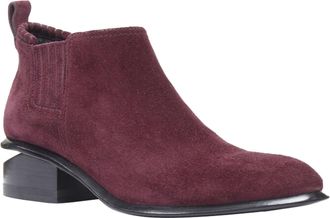 Alexander Wang Kori burgundy red suede cut out heel chelsea boot EU40