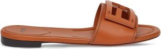 Fendi Brown Leather Sandals