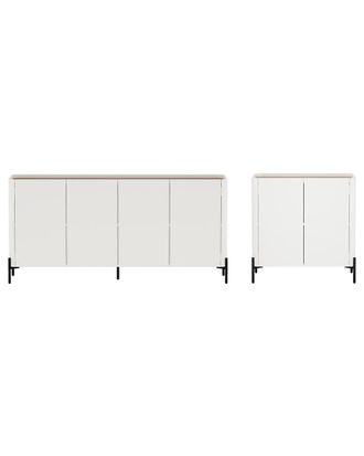 Manhattan Comfort 2pc Modern Abbey Accent Cabinet & 66.9in Sideboard