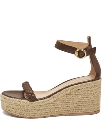 Gianvito Rossi Merida wedged sandals - Marrone