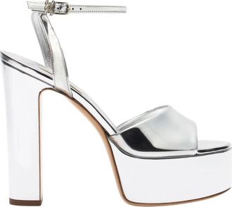 Casadei Interstellar Patty Platform - Dames - Sandalen met hakken - Grijs - 37 1/2 EU - Polyester - Schoenen