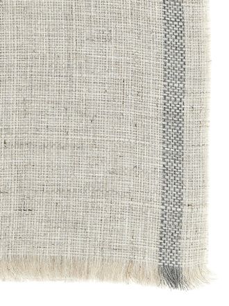 Brunello Cucinelli Mens Gray Linen Scarf