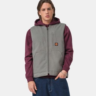 Santa Cruz Kurzweste SANTA CRUZ CLASSIC LABEL VEST, Herren, Gr. XXL, mist, Obermaterial: 100% Baumwolle, Westen Kurzweste, aus Baumwolle, sportlicher Stil, leich