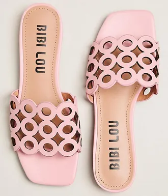Bibi Lou Cutout Slide Sandals