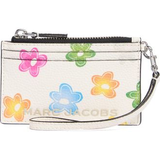 Marc Jacobs Floral Print Wristlet in White Multi at Nordstrom Rack