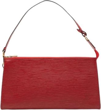 Louis Vuitton Pre-owned Pochette Accessoires - Dames - Vintage Schoudertas - Rood - ONE Size - Leer - Vintage