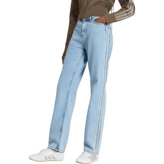 adidas Originals Straight Leg Jeans in Light Denim at Nordstrom, Size 28