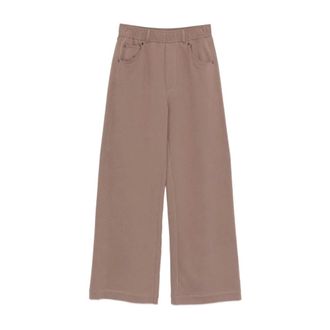 Brunello Cucinelli Broeken, Dames, Bruin, S, Katoen, Cotton Broeken