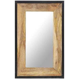 vidaXL Espejo De Madera Maciza De Mango 80x50 Cm Vidaxl